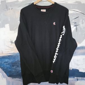 Todd Snyder New York Champion Running Man Spellout Black Crewneck Sweatshirt XXL